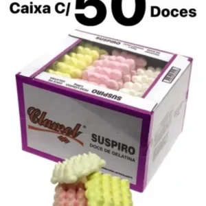 Doce Infância Suspiro Quadrado Sortido Clamel Cx. C/50 Unid.