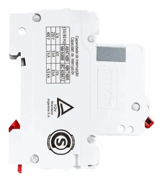 Disjuntor Monopolar Din 10A Classe C (STECK SDD61C10) - Imagem 4
