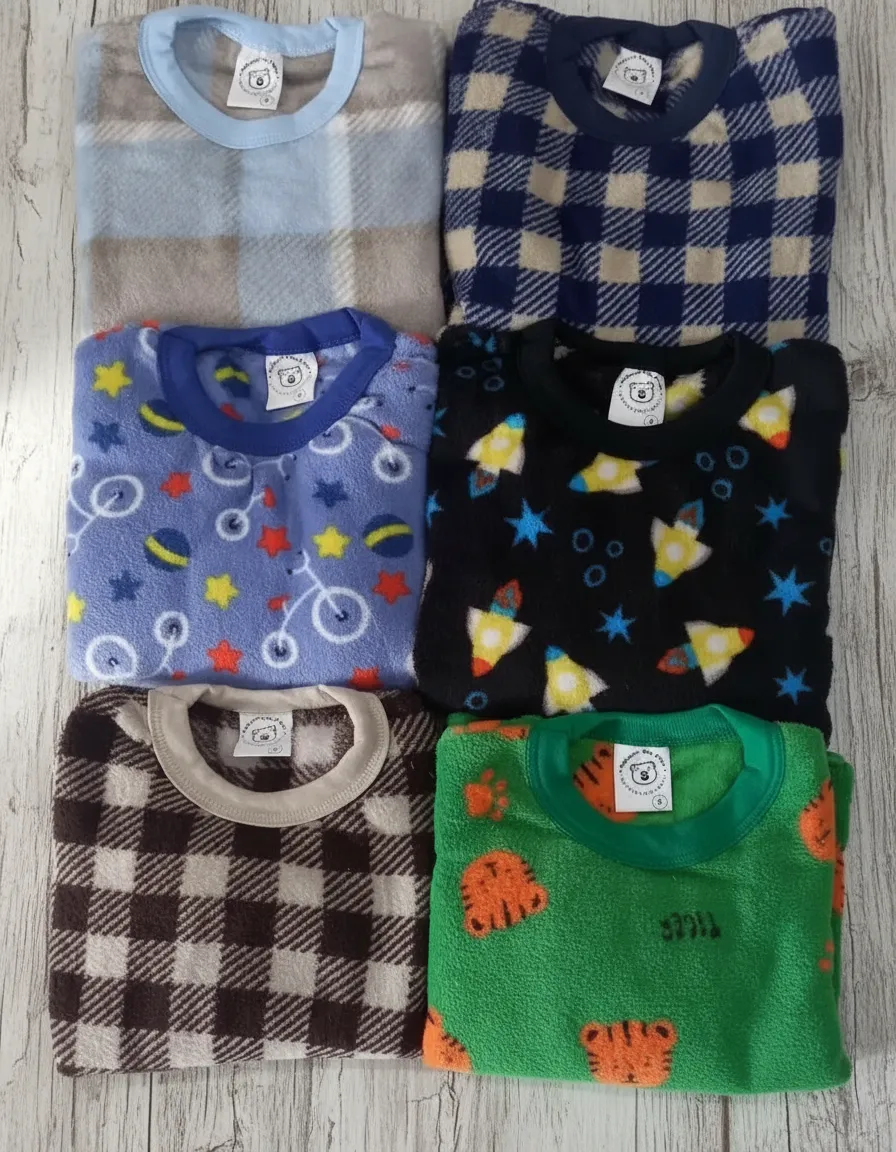 Conjunto Pijama Fleece Peluciado Bebê Infantil Menino P Ao 8 - Imagem 4