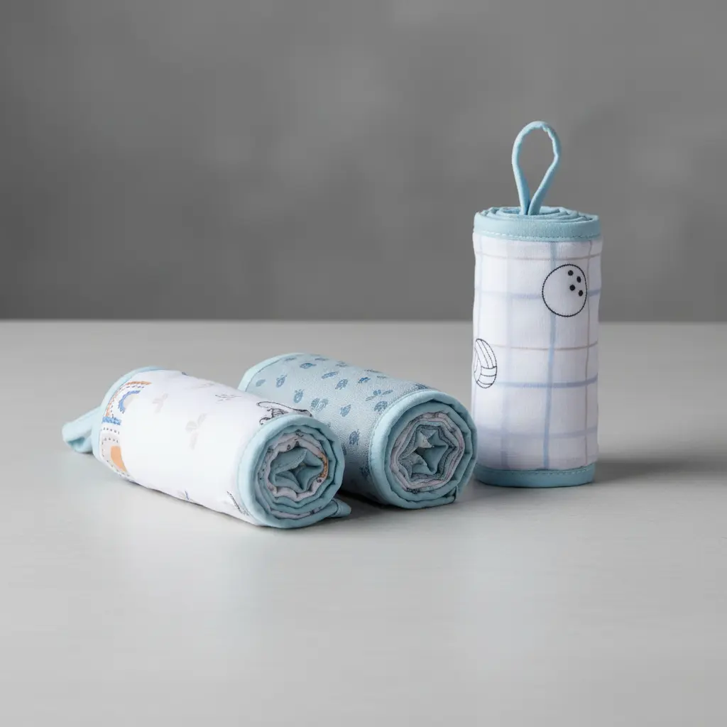 Kit Paninho De Boca Soft Bebe Com Prendedor Chupeta Menino - Imagem 5