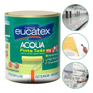 Epóxi Tinta Base Água Azulejo Banheiro Madeira Cozinha 900ml