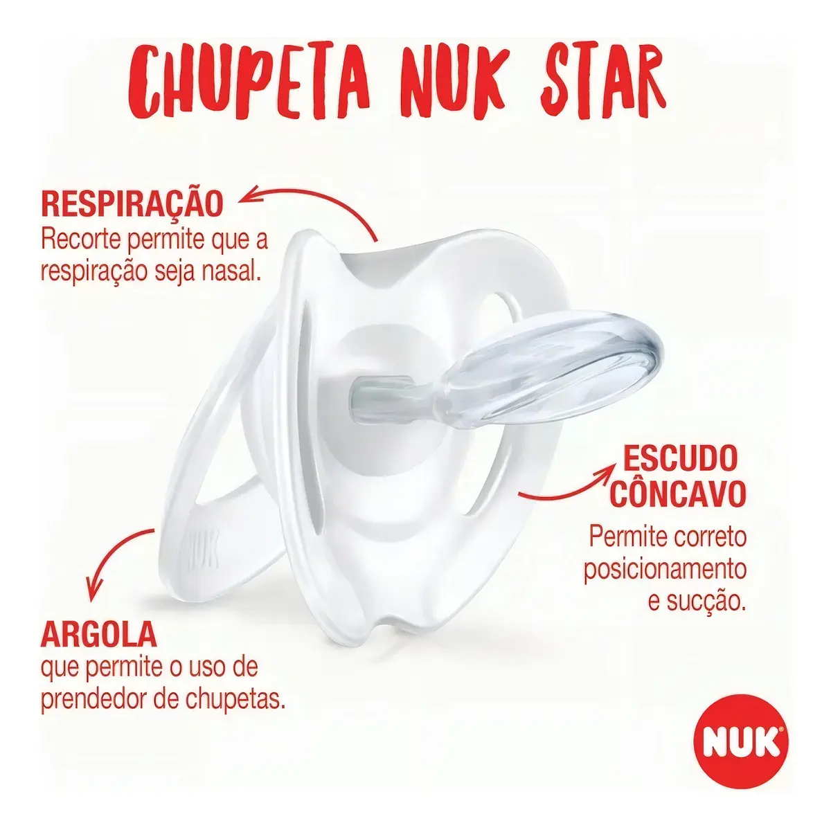 Chupeta Recém Nascidos Star Newborn 0 à 2 Meses Neutral NUK - Imagem 7