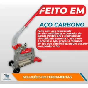 Cortador De Blocos Cortag Manual Pavtek Vermelho Granito