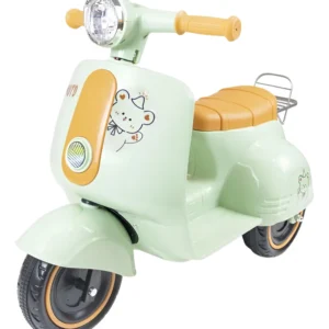Triciclo Elétrico Infantil De Passeio Scooter 6v Com Musicas Verde