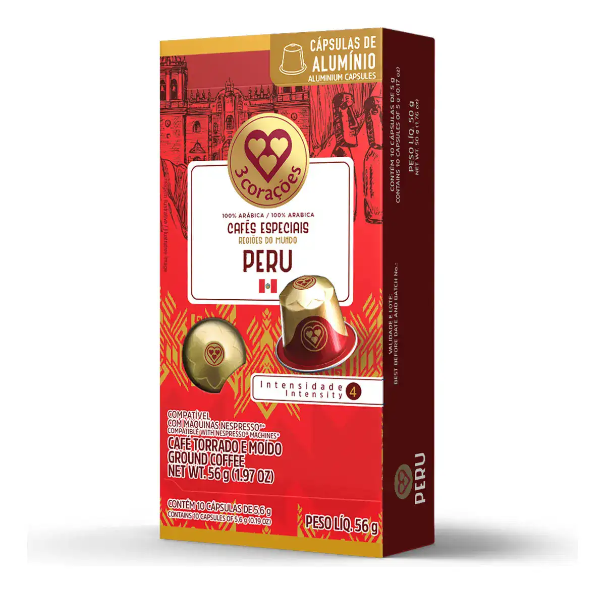 Cápsula de Café Compatíveis Nespresso® Regiões do Mundo Peru 3 Corações - 10 Unidade - Imagem 6