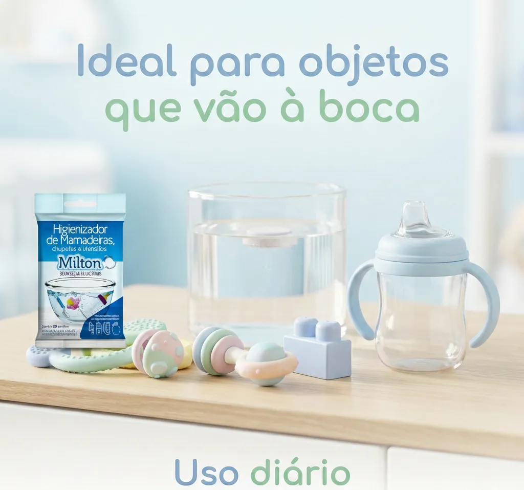 Kit 6 Cartelas Milton Desinfeccao Mamadeiras Chupeta 120un