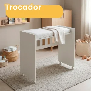 Mini Berço Moisés Multifuncional Mdf Colchão Branco Premium