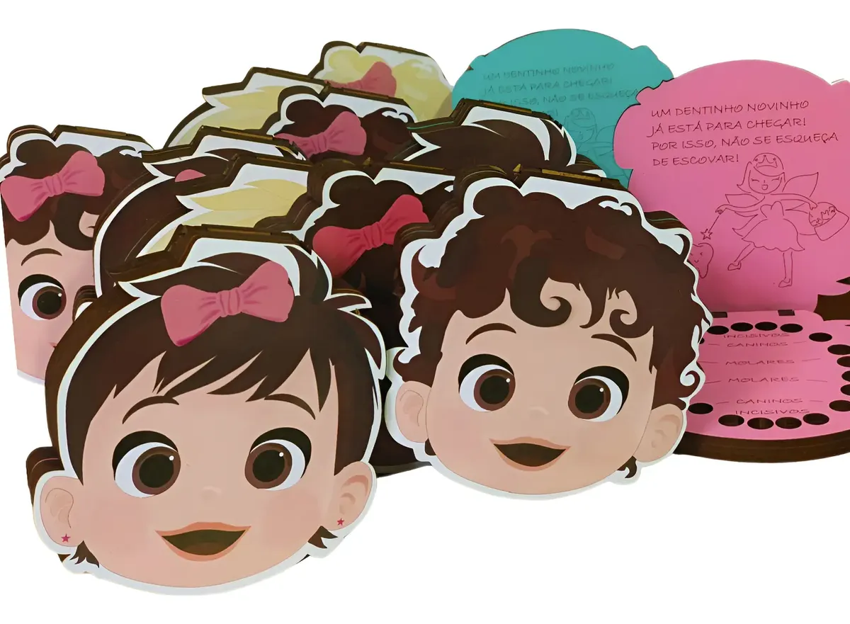 Porta Dente De Leite Fada Madeira Caixa Dentinho Infantil - Imagem 6