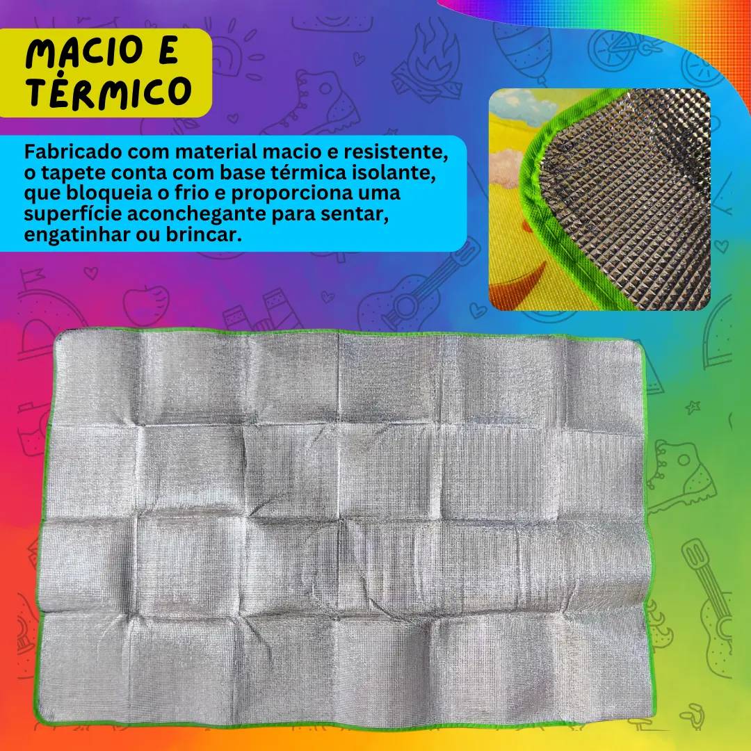 Tapete Infantil Isolante Térmico 180x120cm Estampa Sortida - Imagem 4