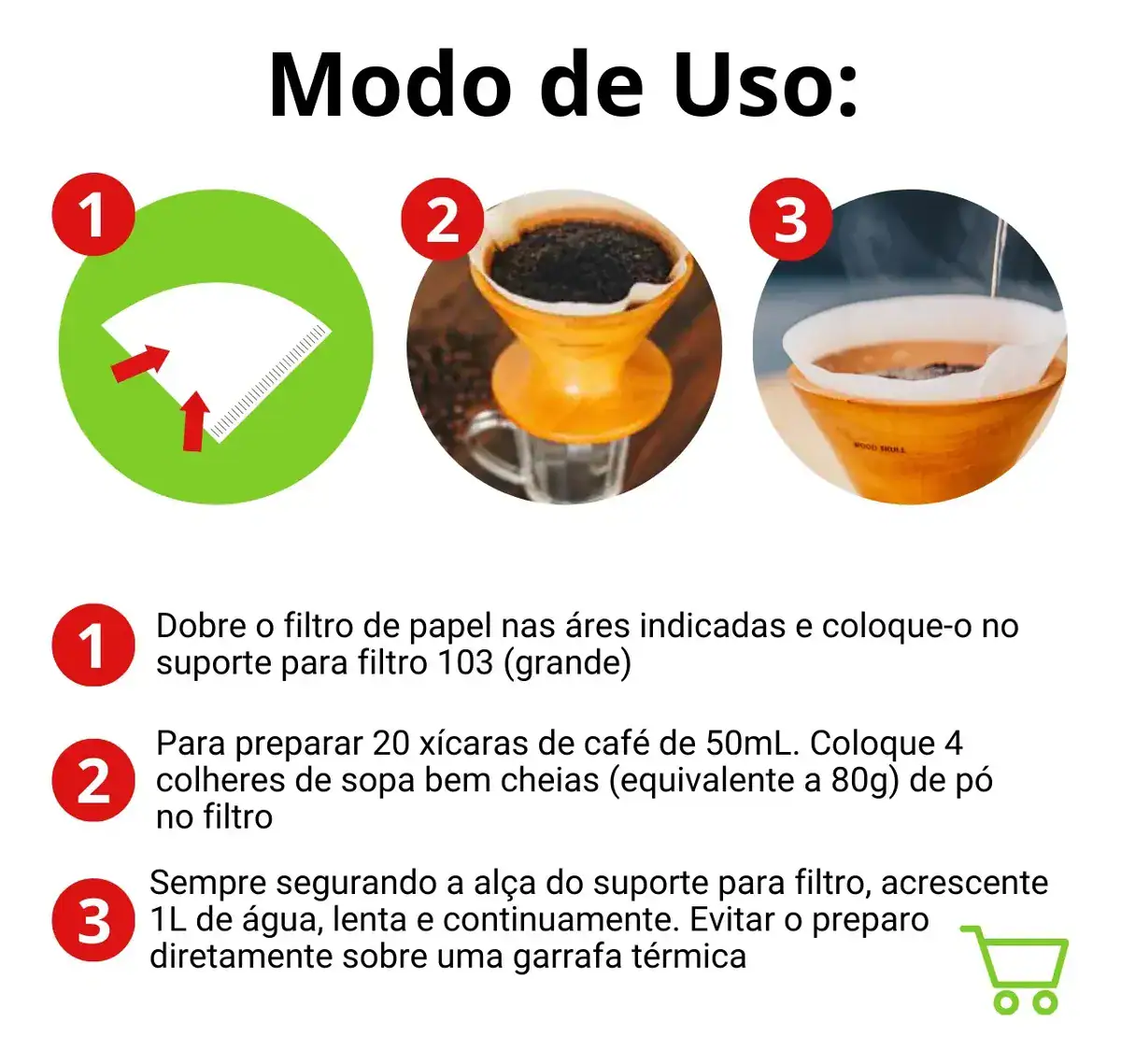 Filtro De Papel Melitta Para Café 103 Original Coador 30und. - Imagem 6
