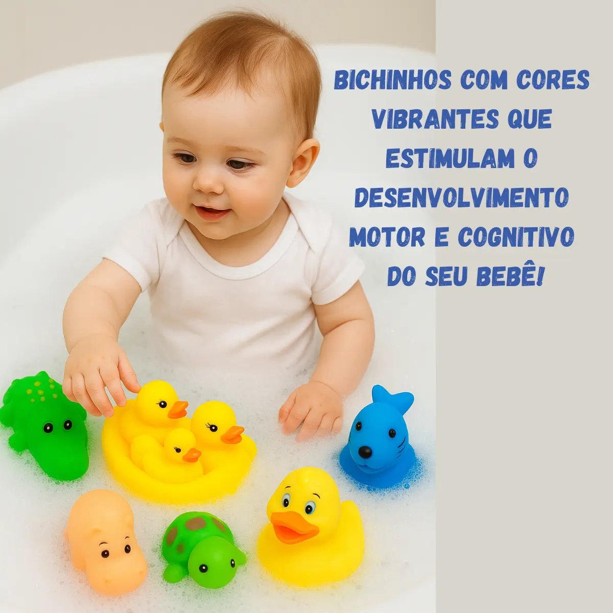 18 Brinquedos Banho Divertido Bebê Bichinhos De Vinil Macio - Imagem 5