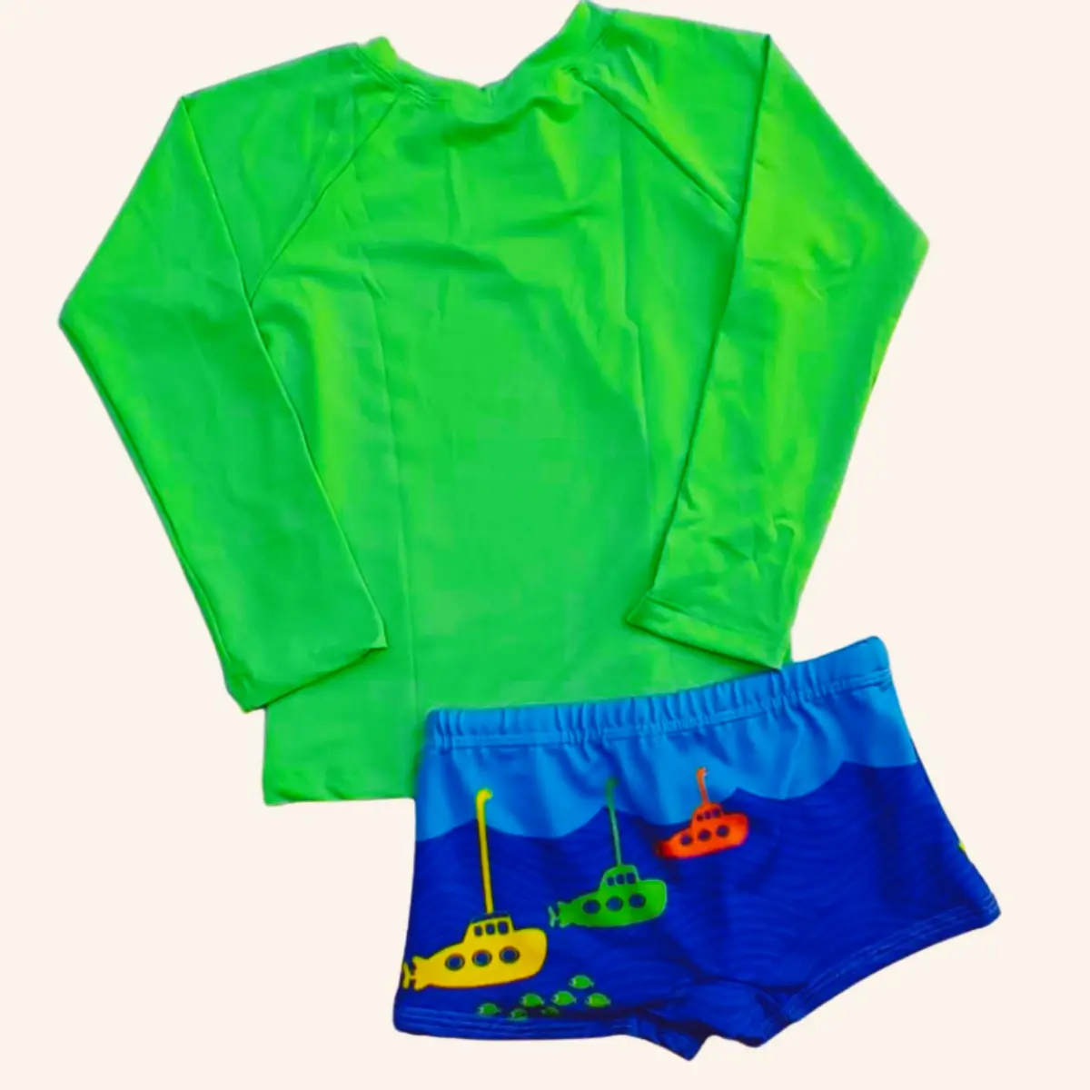 Kit Roupa Banho Infantil Sunga + Blusa Proteção Solar Uv50 + - Imagem 3