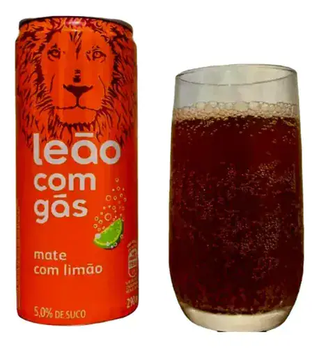 Kit 6 Chá Mate Leão Com Gás Sabor Limão Gelado 290ml Cada - Imagem 7