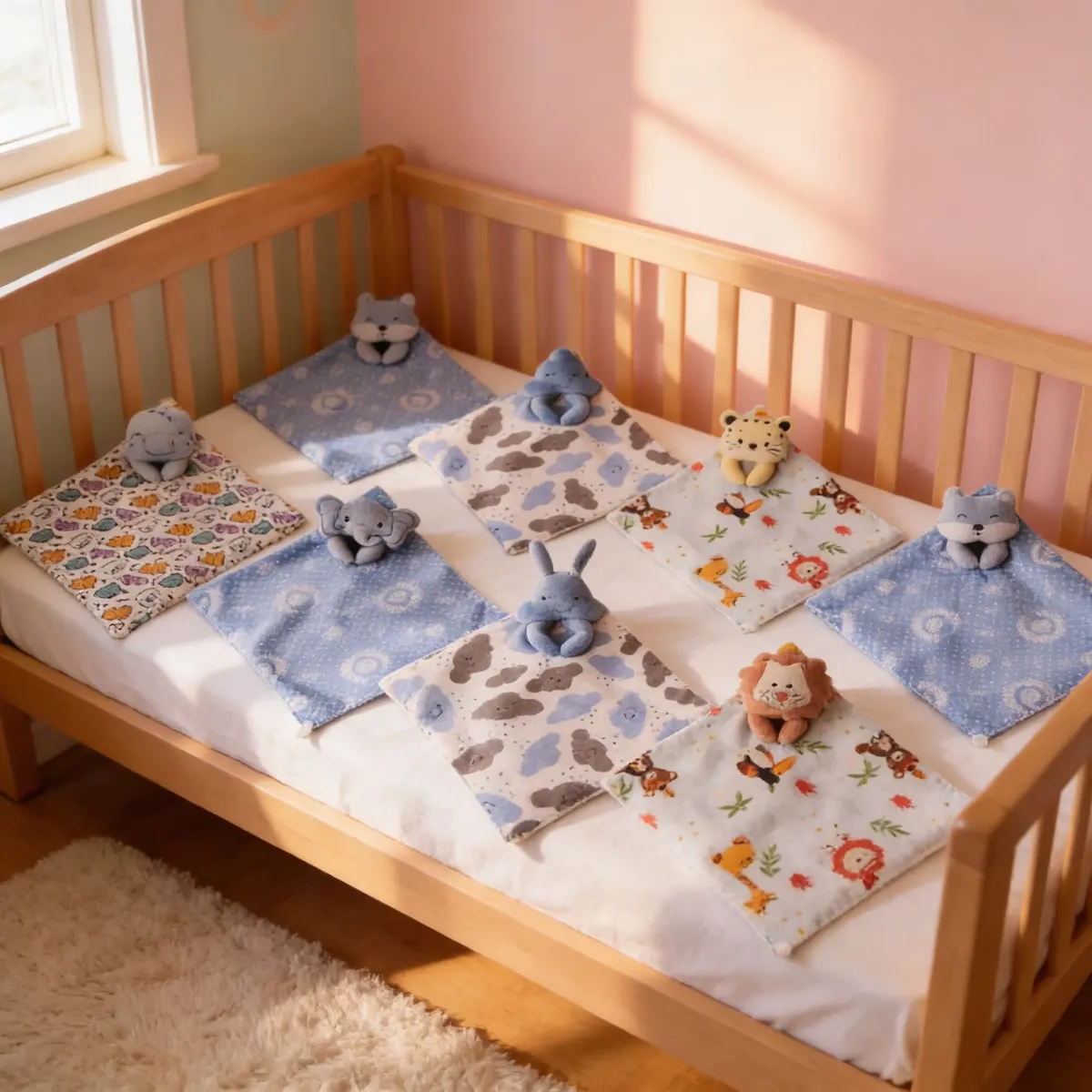 Naninha Bebe Kit 4 Peças 100% Algodão C/prendedor De Chupeta - Imagem 5