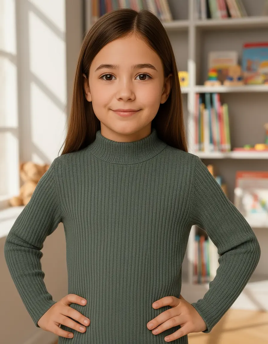 Blusa Cacharrel Inverno Meninas Quentinha Tricô 04 Ao 12 - Imagem 4