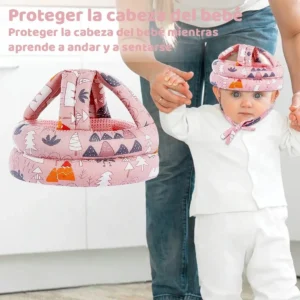 Capacetes de bebê à prova de choque, chapéu de proteção contra quedas, cor rosa