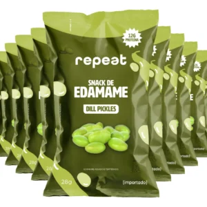 Kit 12 Snack De Edamame Proteico Rotina Pickles Repeat 28g