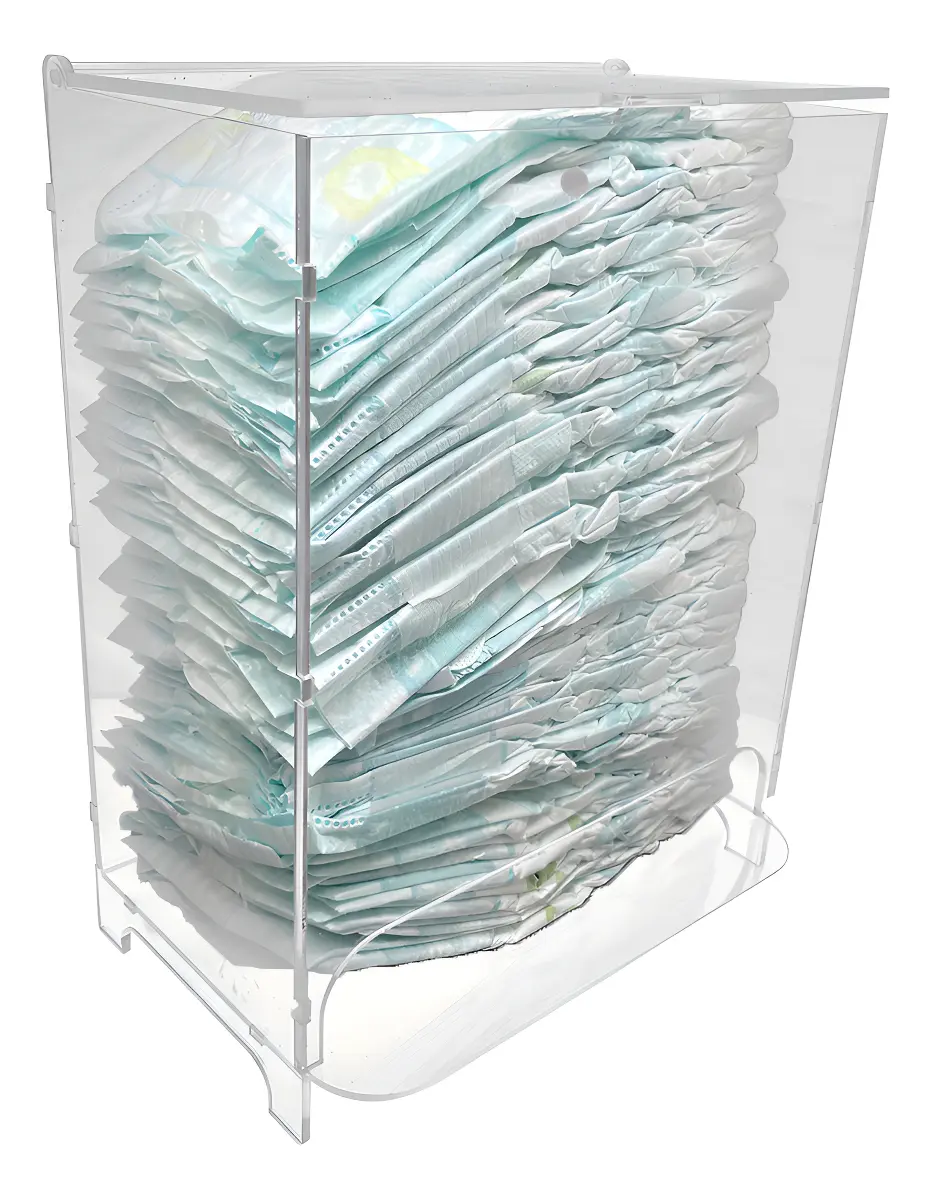 Porta Organizador Caixa Fralda Quarto Bebe Acrílico