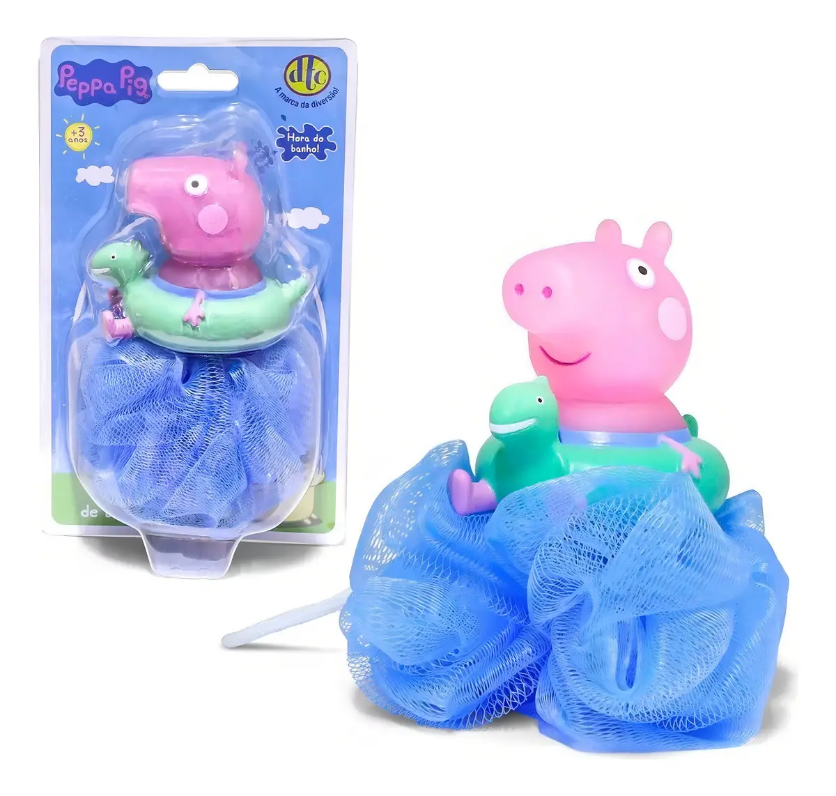 Esponja Azul George Hora Do Banho Peppa Pig Dtc 4697 Cor Azul-claro Liso
