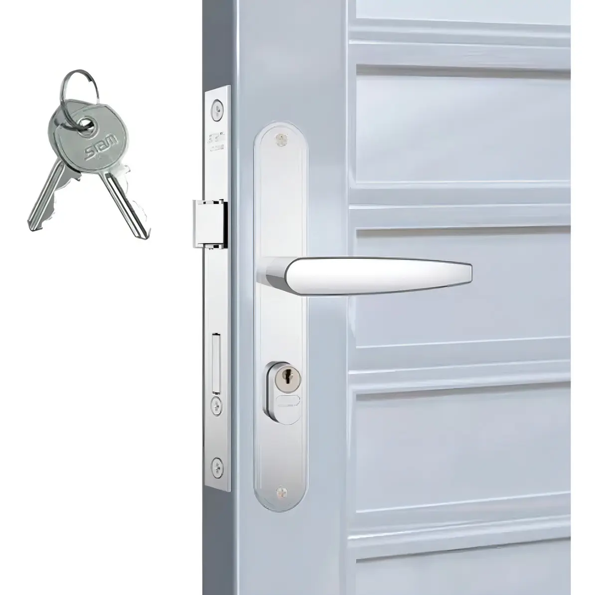 Fechadura Stam Estreita Espelho Inox 601-602/33 Serralheiro