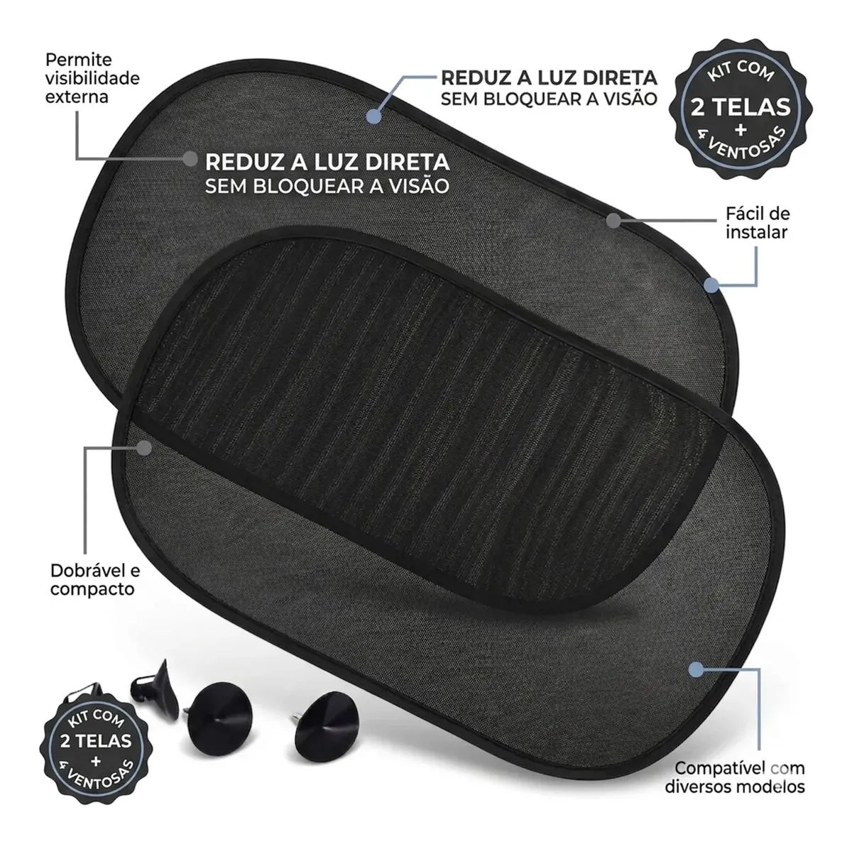 Capa Tela Protetor Solar Janela Carro Protecao Infantil Bebe - Imagem 7