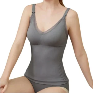 Kit 2 Camiseta Regata Feminina Amamentação Liso Com Bojo