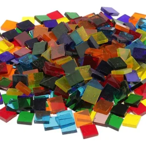 Z 250 Peças De Azulejos De Mosaico De Vidro Transparente De