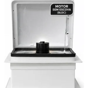 Claraboia Motorhome 12v 35x35cm Exaustor Ventilador Automática Sensor Chuva Controle Remoto 10 Velocidades Brushless