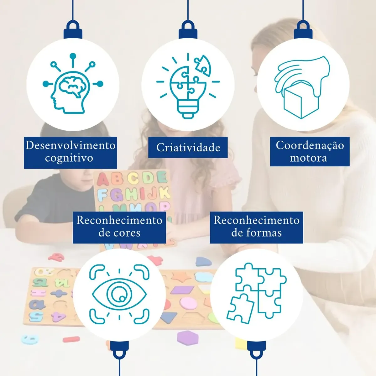 Kit 3 Jogos Brinquedos Educativos Numeros Letras Alfabeto - Imagem 7