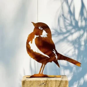 2 Peças De Silhueta De Ornamento De Cerca De Jardim Robin Bi