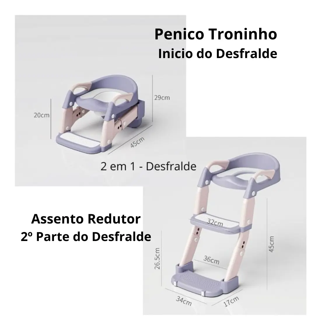 Privadinha Penico Troninho Assento Redutor Escada Bebê Portá - Imagem 5
