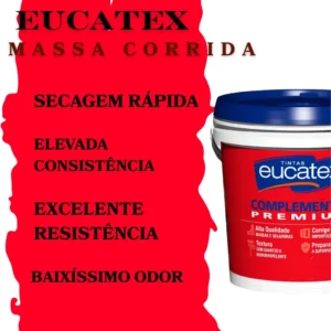 Eucatex Massa Corrida Premium 1,450kg Acabamento Liso