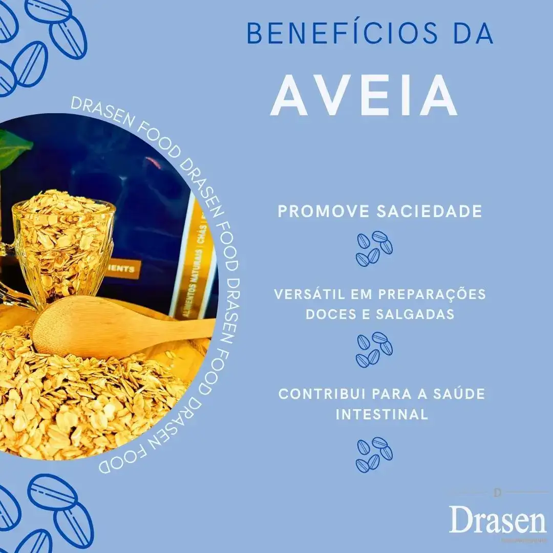 Aveia Em Flocos Grossa | 1kg | Drasen Food - Imagem 3