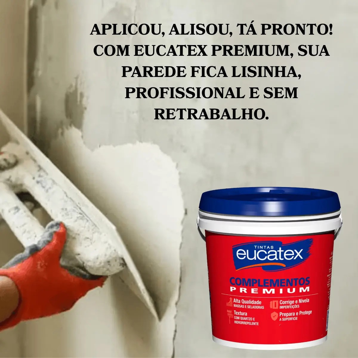 Eucatex Massa Corrida Premium 1,450kg Acabamento Liso - Imagem 5