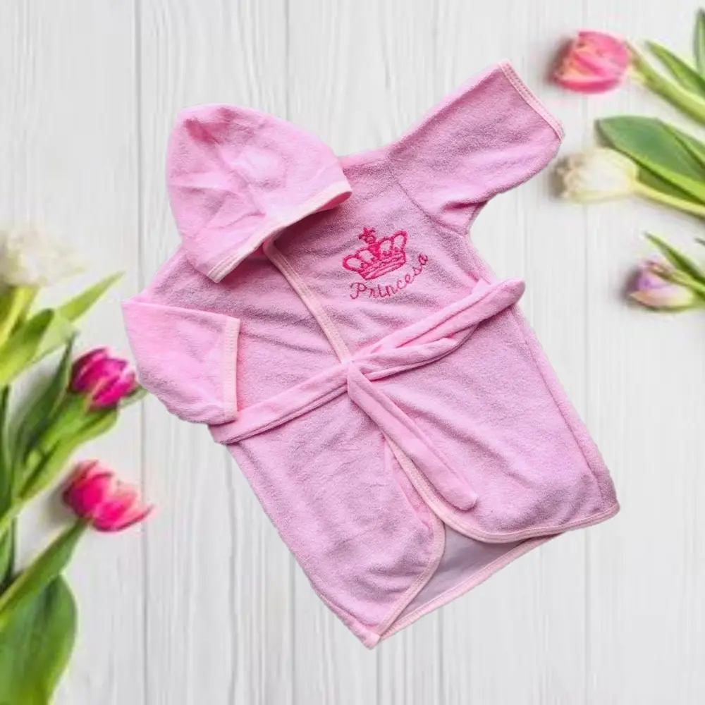 Roupão De Banho Bebê Infantil Menina Com Capuz Oferta Rn - Imagem 6