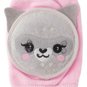 Joelheira Para Bebê Engatinhar Soft Pimpolho Cor Rosa Guaxinim