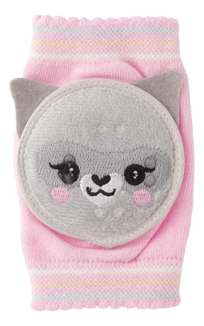 Joelheira Para Bebê Engatinhar Soft Pimpolho Cor Rosa Guaxinim