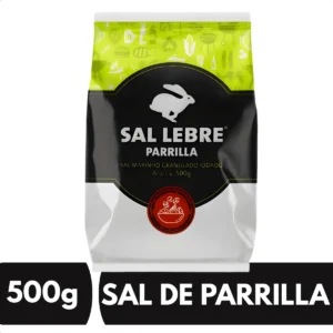 Sal de Parrilla Lebre Premium Para Churrasco, Pacote 500g Clássico Com Granulometria Ideal Para Carnes De Todos Os Tipos