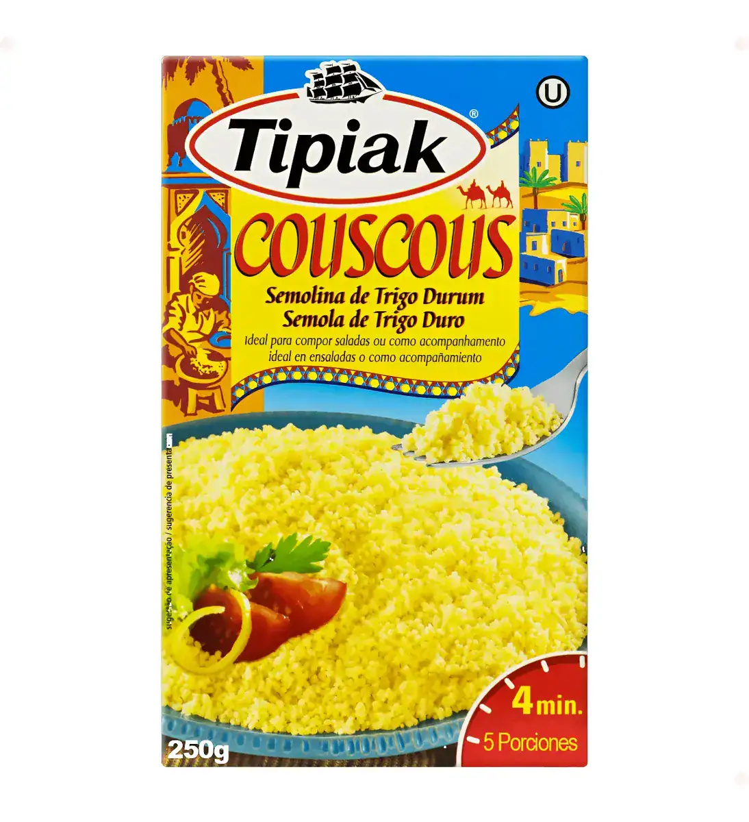 Couscous Tipiak 250g Importado Pronto P/ Preparo