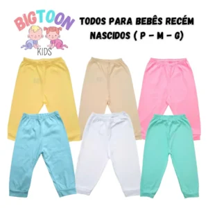Kit 4 Calças Mijão Culote Roupa Bebê Rn Recém Nascido