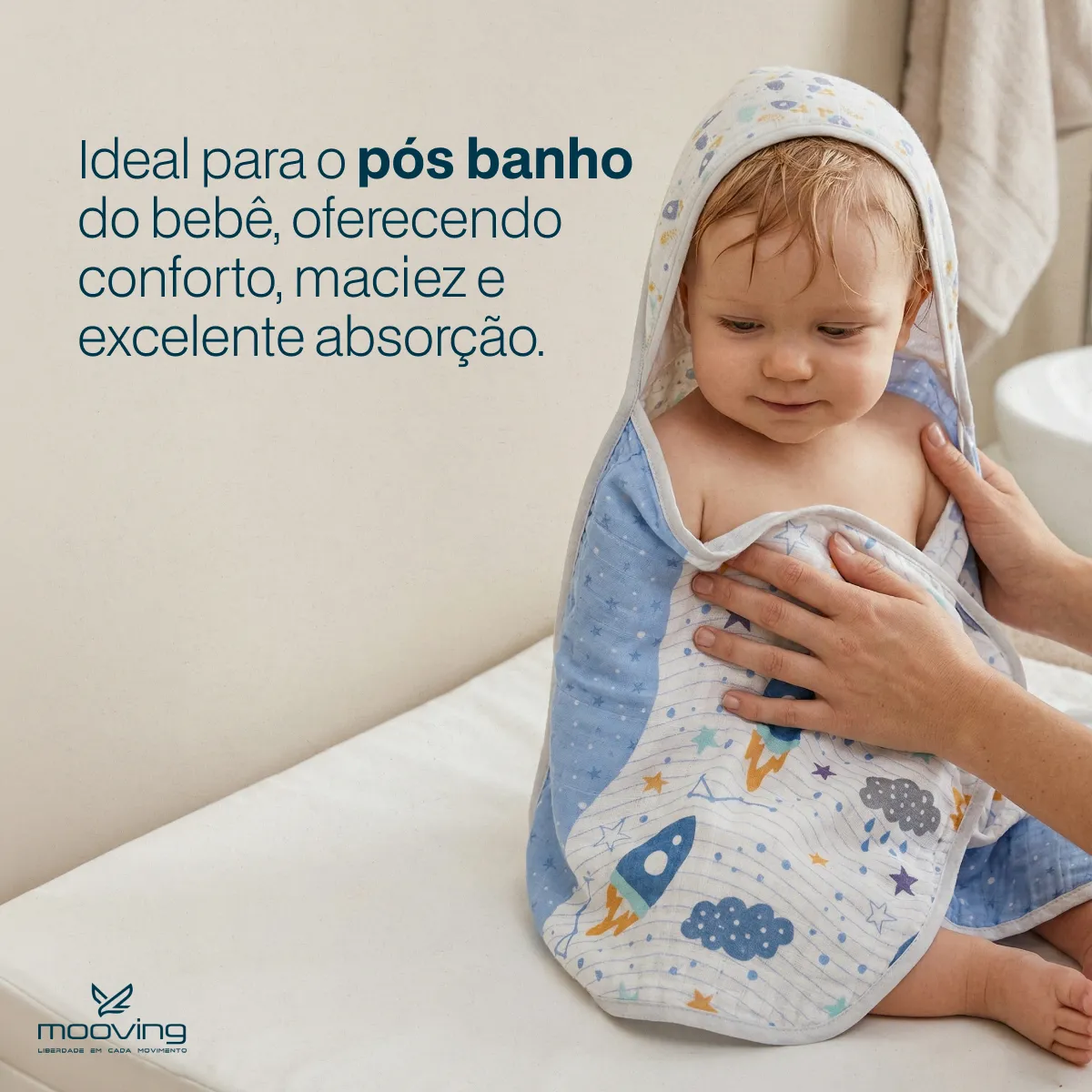 Tolha De Banho Felpa Com Capuz Forro Em Fralda Estampada
