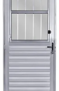 Porta Postigo Alumínio Brilhante 210x80 L25 Lado Direito