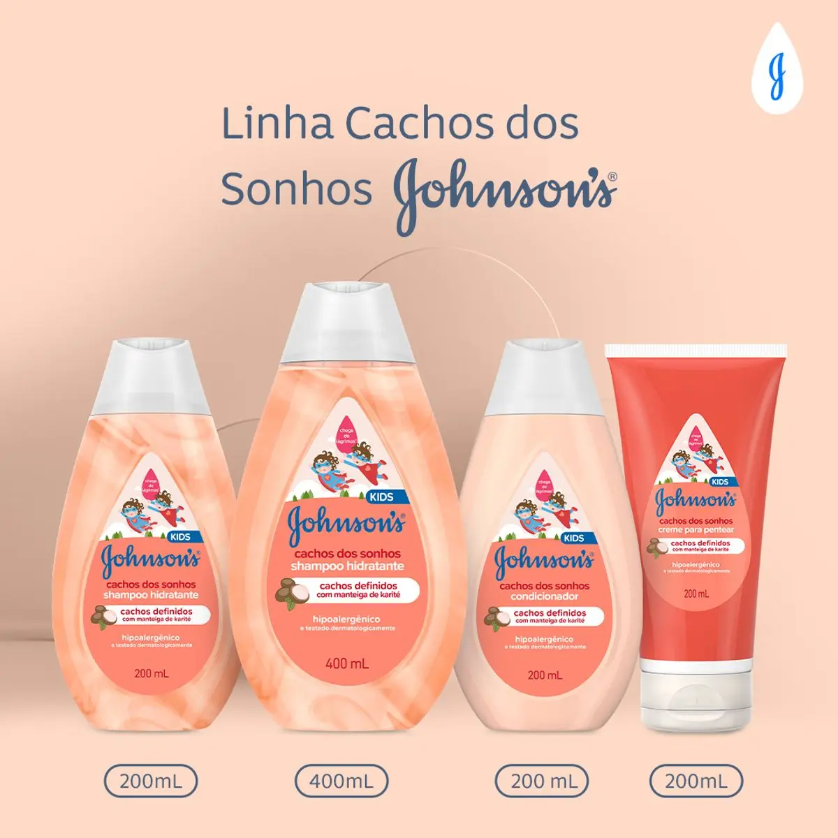 Shampoo Johnson's Baby Cachos Definidos 400ml