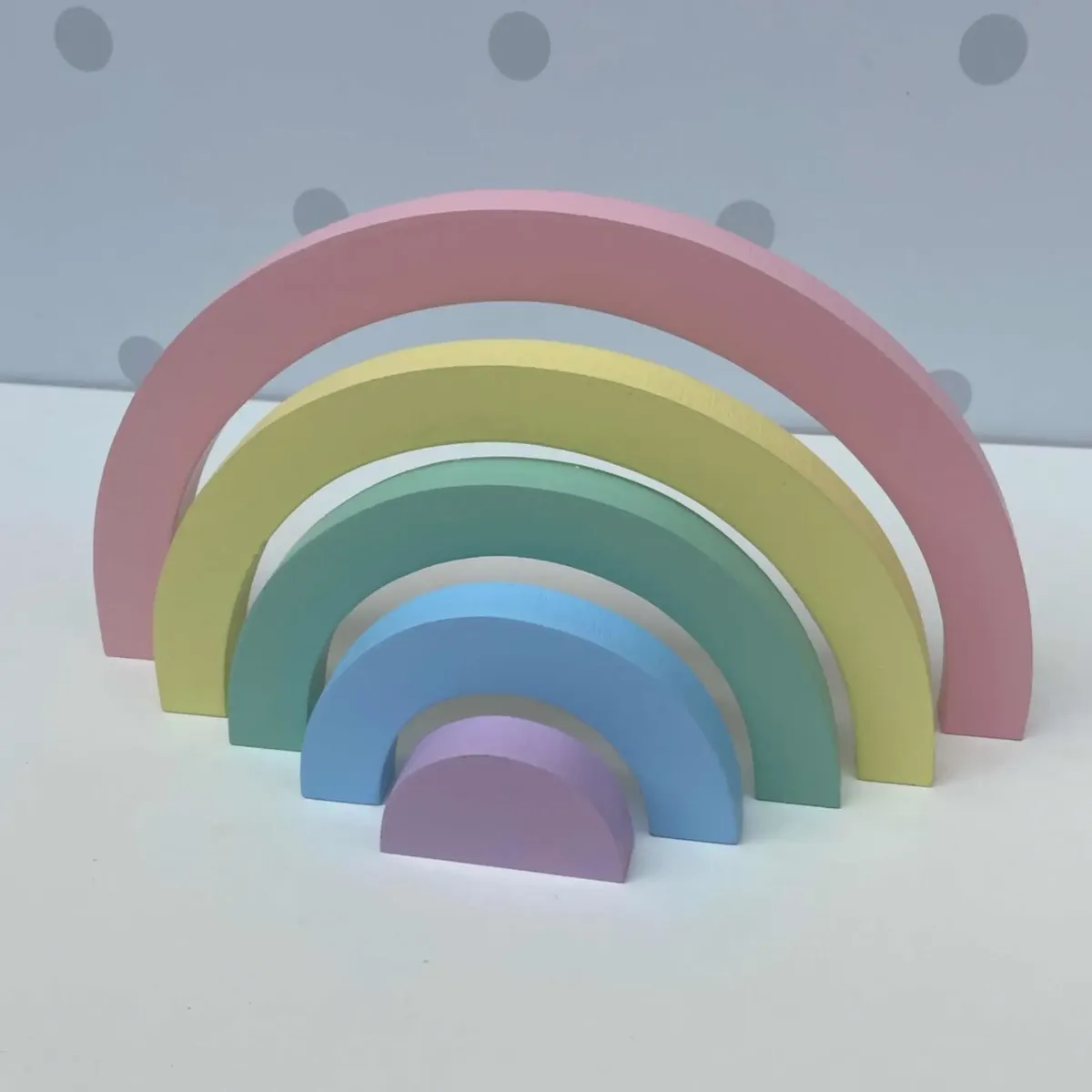 Enfeite Arco Íris Mdf Decoração De Quarto Infantil E Bebê - Imagem 4