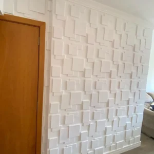 Kit C/10 Placas Cadre De Pvc Alto Relevo 50cm X 50cm