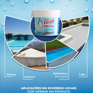 Vucan Manta Líquida 4kg Emborrachada Impermeabilizante Uv Cor Cinza
