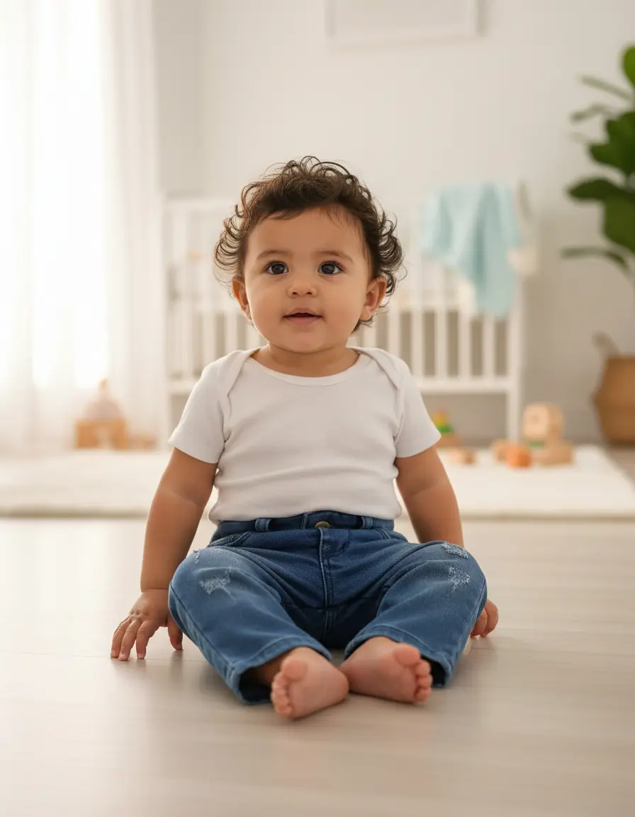 Calça Bebê Unissex Veste 03 A 09 Meses Tamanho Único Ajuste. - Imagem 7