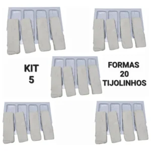 5 Formas De Gesso 3d Tijolinho Molde Para Placas Pra Parede