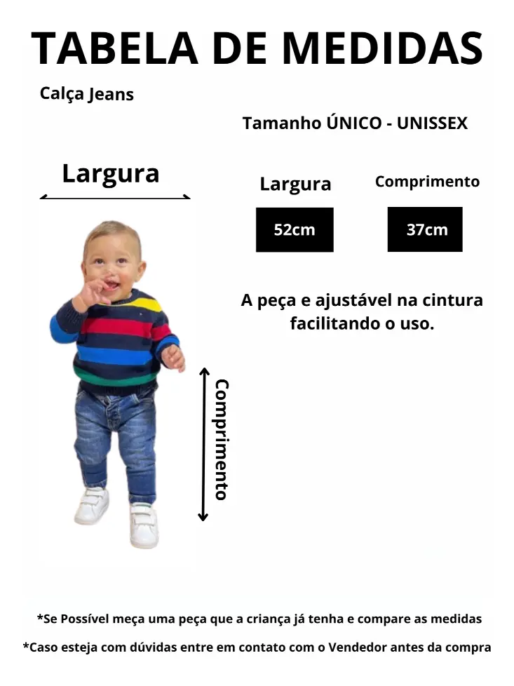 Calça Bebê Unissex Veste 03 A 09 Meses Tamanho Único Ajuste. - Imagem 8