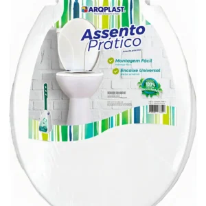 Assento Sanitário Arqplast Oval Branco Privada com Tampa